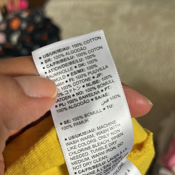 Striped Zebra 100% Cotton Yellow Short Sleeve Dress Size S (6-7) - Picture 6 of 6